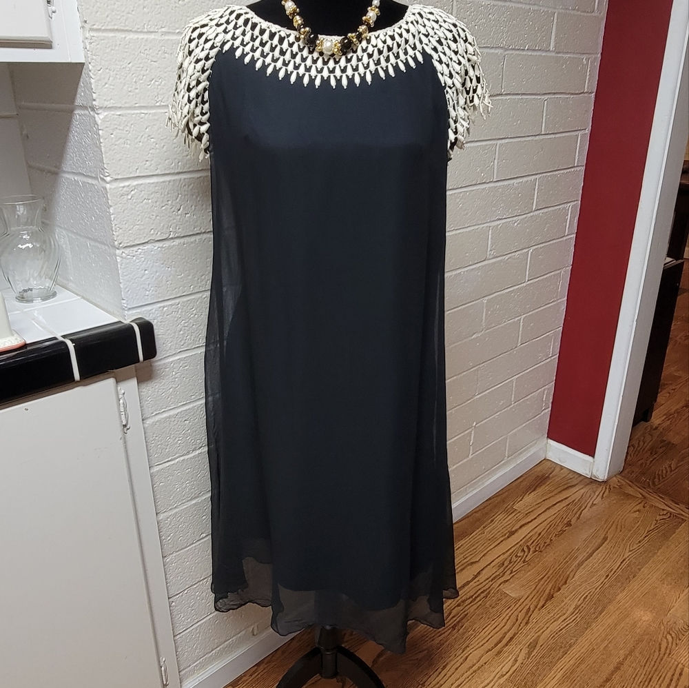 Beautiful Vintage Black Lace Dress